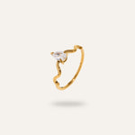 Lumea Ring, in 18K gold-plated 316L stainless steel (gold), waterproof, hypoallergenic, by VENTÙR