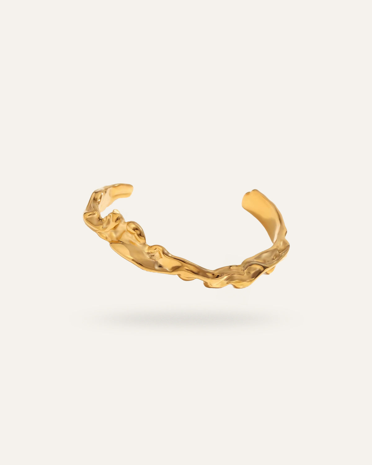 Luna Adjustable Bangle bracelet, in 18K gold-plated 316L stainless steel (gold), waterproof, hypoallergenic, by VENTÙR