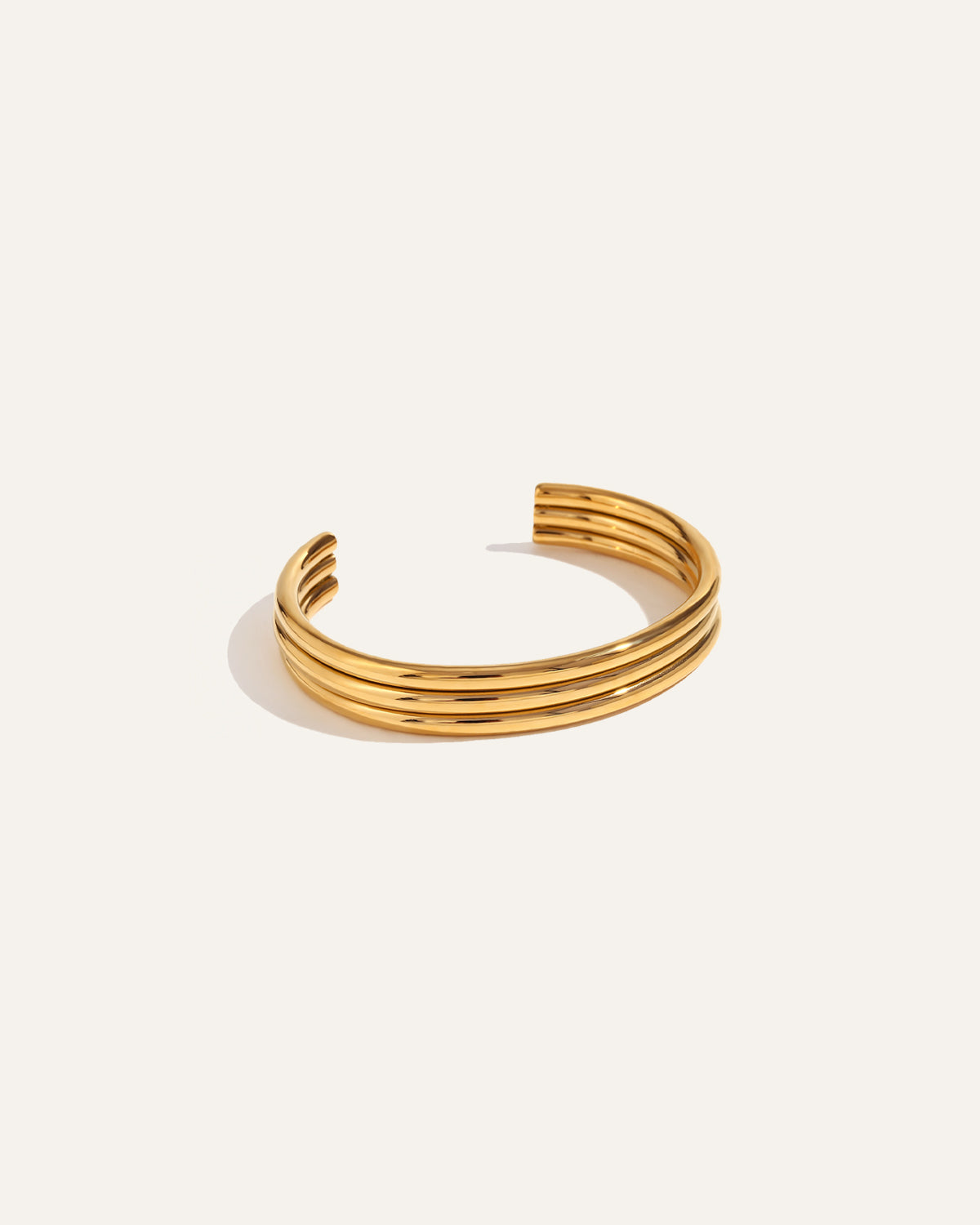 Cordelia Adjustable Bangle bracelet, in 18K gold-plated 316L stainless steel (gold), waterproof, hypoallergenic, by VENTÙR