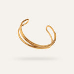 Aurelia Adjustable Bangle bracelet, in 18K gold-plated 316L stainless steel (gold), waterproof, hypoallergenic, by VENTÙR