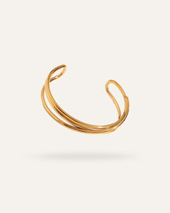 Aurelia Adjustable Bangle bracelet, in 18K gold-plated 316L stainless steel (gold), waterproof, hypoallergenic, by VENTÙR