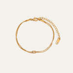 Célaine Bracelet, in 18K gold-plated 316L stainless steel (gold), waterproof, hypoallergenic, by VENTÙR