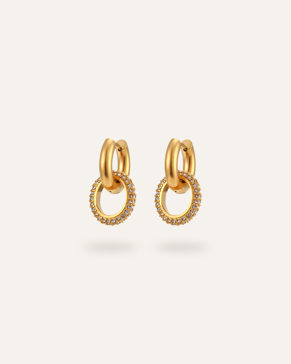 Liora Earrings, in 18K gold-plated 316L stainless steel (gold), waterproof, hypoallergenic, by VENTÙR