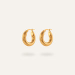 Aurea Earrings, in 18K gold-plated 316L stainless steel (gold), waterproof, hypoallergenic, by VENTÙR