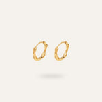 Luna Earrings, in 18K gold-plated 316L stainless steel (gold), waterproof, hypoallergenic, by VENTÙR