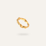 Luna Ring, in 18K gold-plated 316L stainless steel (gold), waterproof, hypoallergenic, by VENTÙR