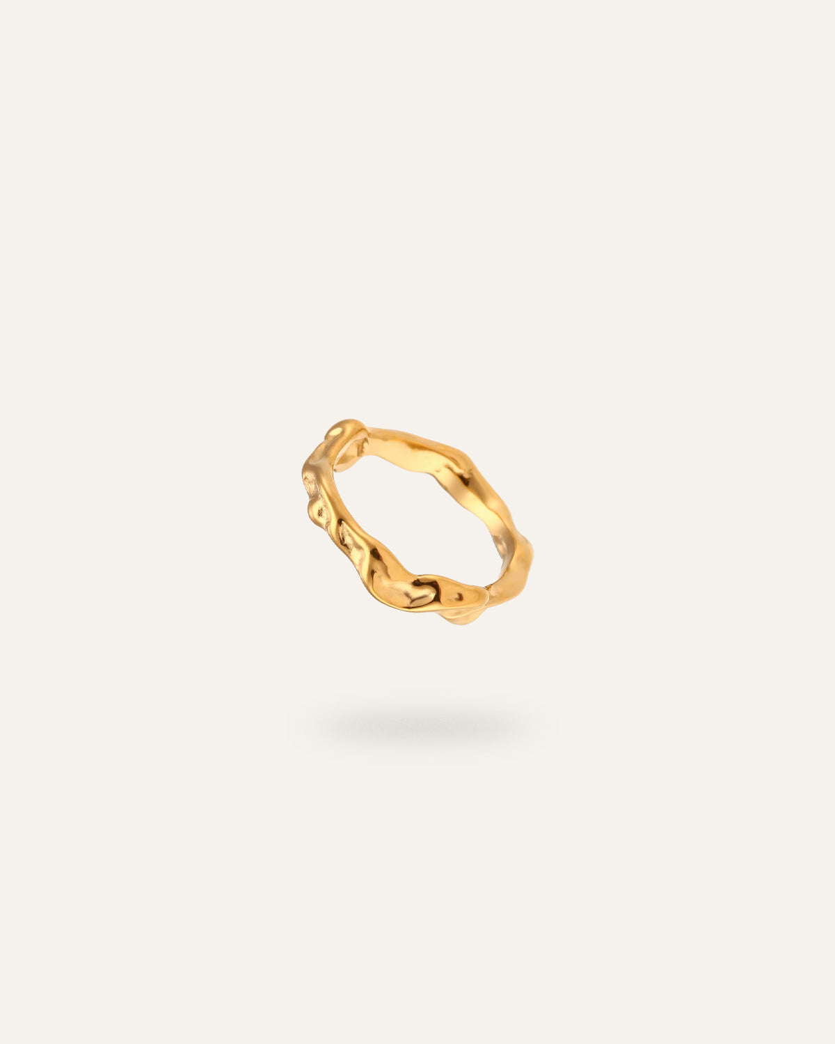Luna Ring, in 18K gold-plated 316L stainless steel (gold), waterproof, hypoallergenic, by VENTÙR