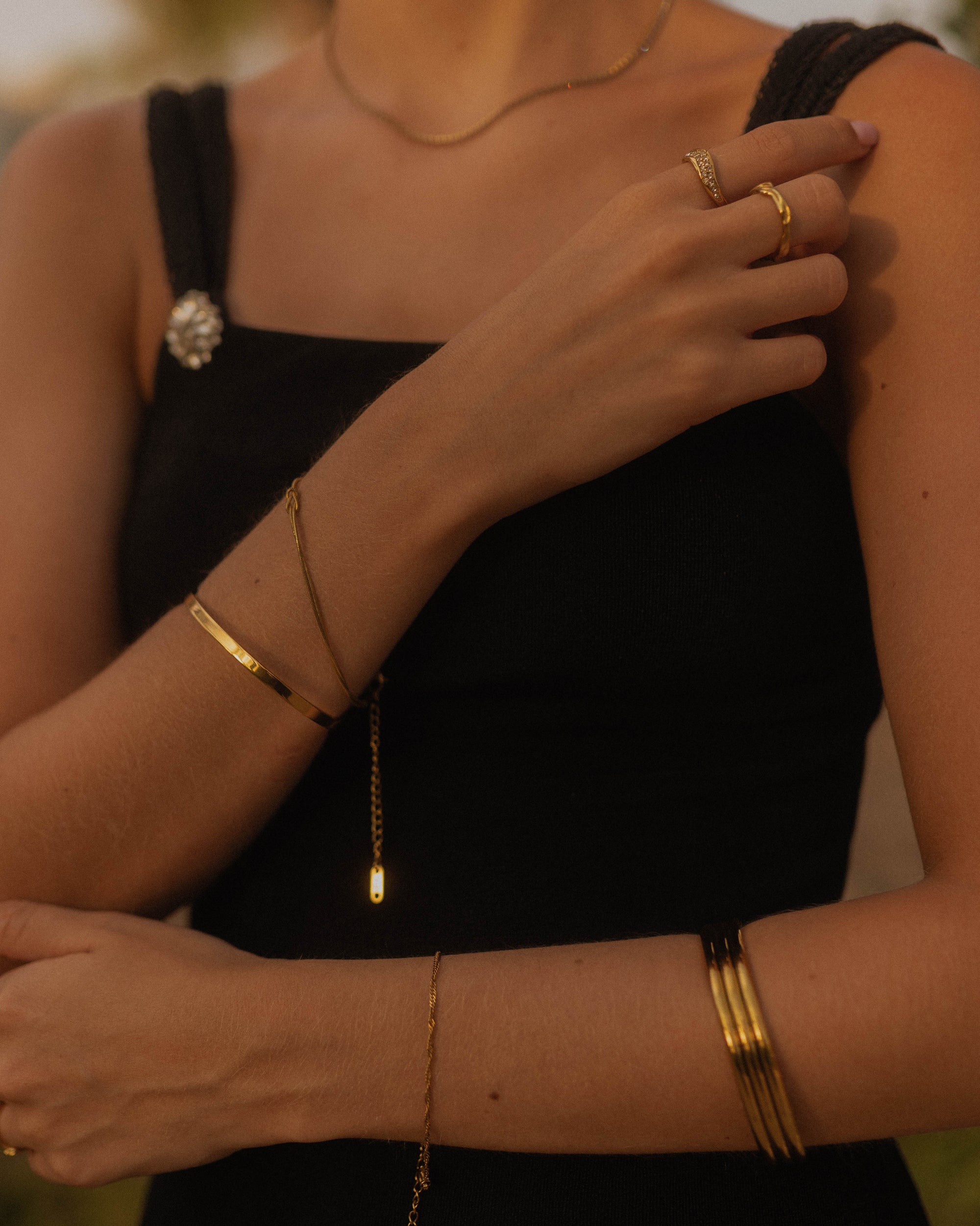 jewelry, in 18K gold-plated 316L stainless steel, waterproof, hypoallergenic, by VENTÙR